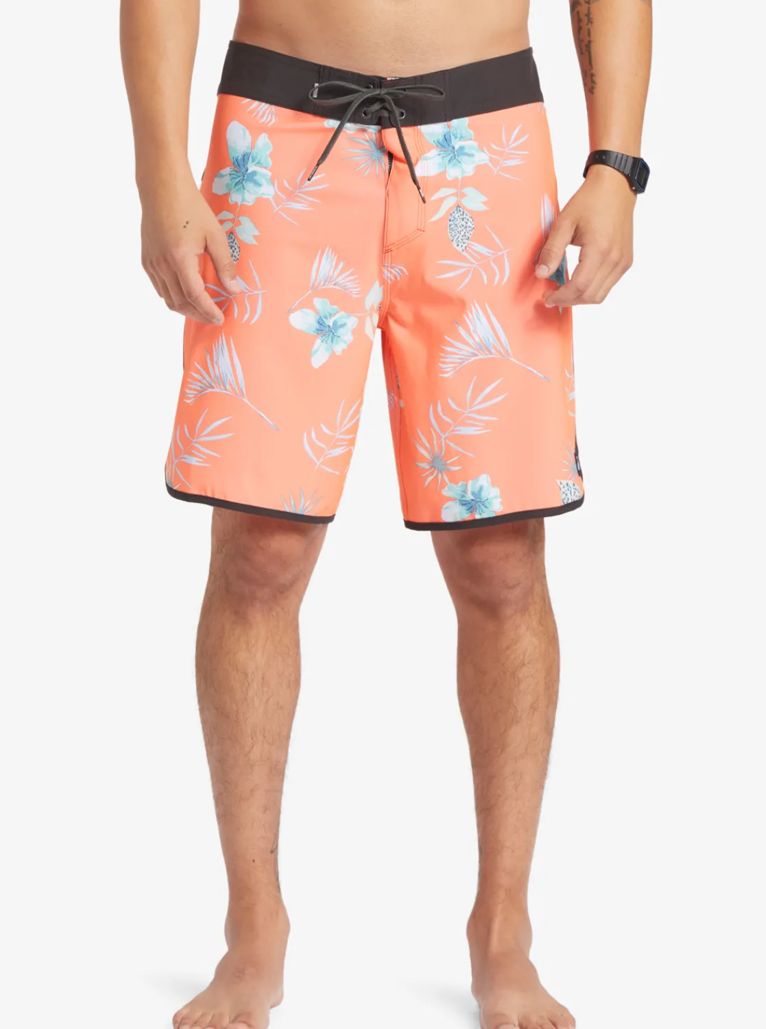 Quiksilver Surfsilk Scallop 19" Boardshorts Fiery Coral Fashion