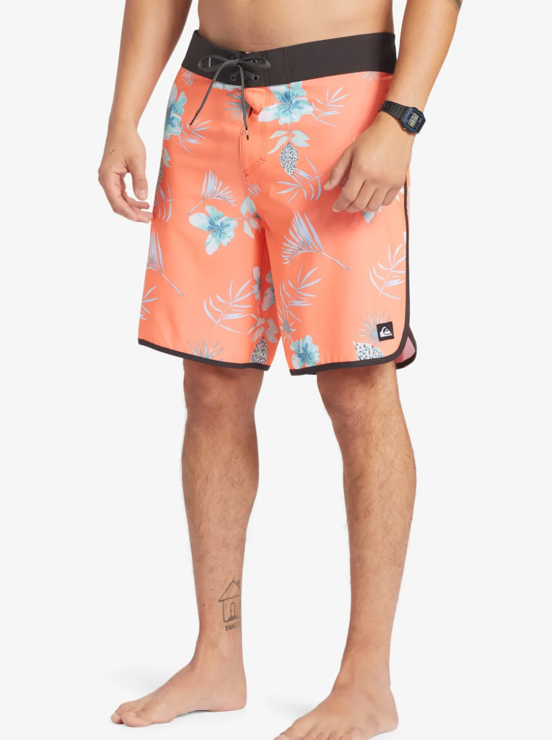 Quiksilver Surfsilk Scallop 19" Boardshorts Fiery Coral Fashion
