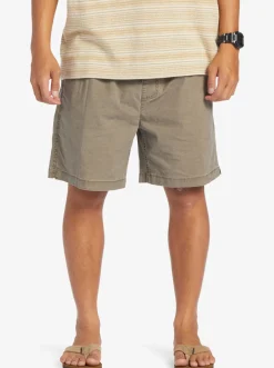 Quiksilver Taxer Elastic Waist Shorts Chocolate Chip Flash Sale