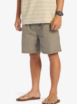Quiksilver Taxer Elastic Waist Shorts Chocolate Chip Flash Sale