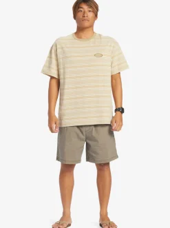 Quiksilver Taxer Elastic Waist Shorts Chocolate Chip Flash Sale