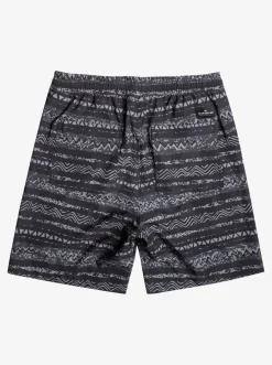 Quiksilver Taxer Print 18" Amphibian Boardshorts Black Hot