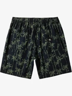 Quiksilver Taxer Print Elastic Waist Shorts Laurel Wreath Painted Palms Shop