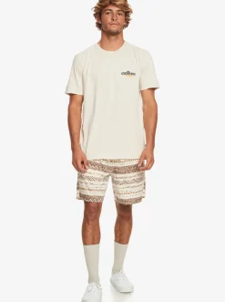 Quiksilver Taxer Print Elastic Waist Shorts Birch Playa Mesa Shop