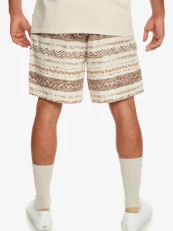 Quiksilver Taxer Print Elastic Waist Shorts Birch Playa Mesa Shop