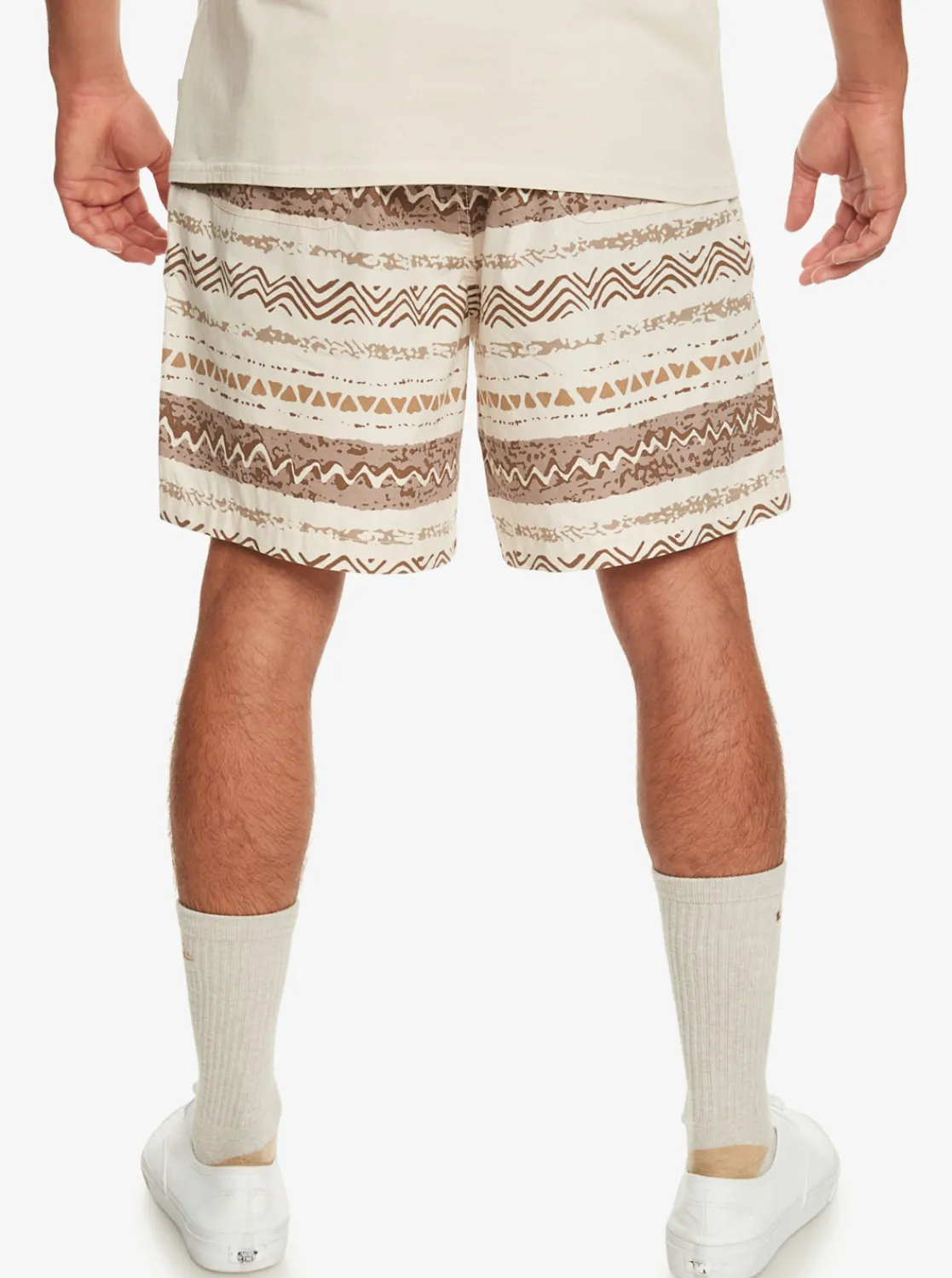 Quiksilver Taxer Print Elastic Waist Shorts Birch Playa Mesa Shop
