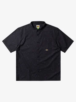 Quiksilver The Saturn Short Sleeve Shirt Tarmac Tribal Floral Flash Sale