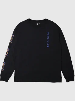 Quiksilver Trident Long Sleeve T-Shirt Black New