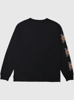 Quiksilver Trident Long Sleeve T-Shirt Black New