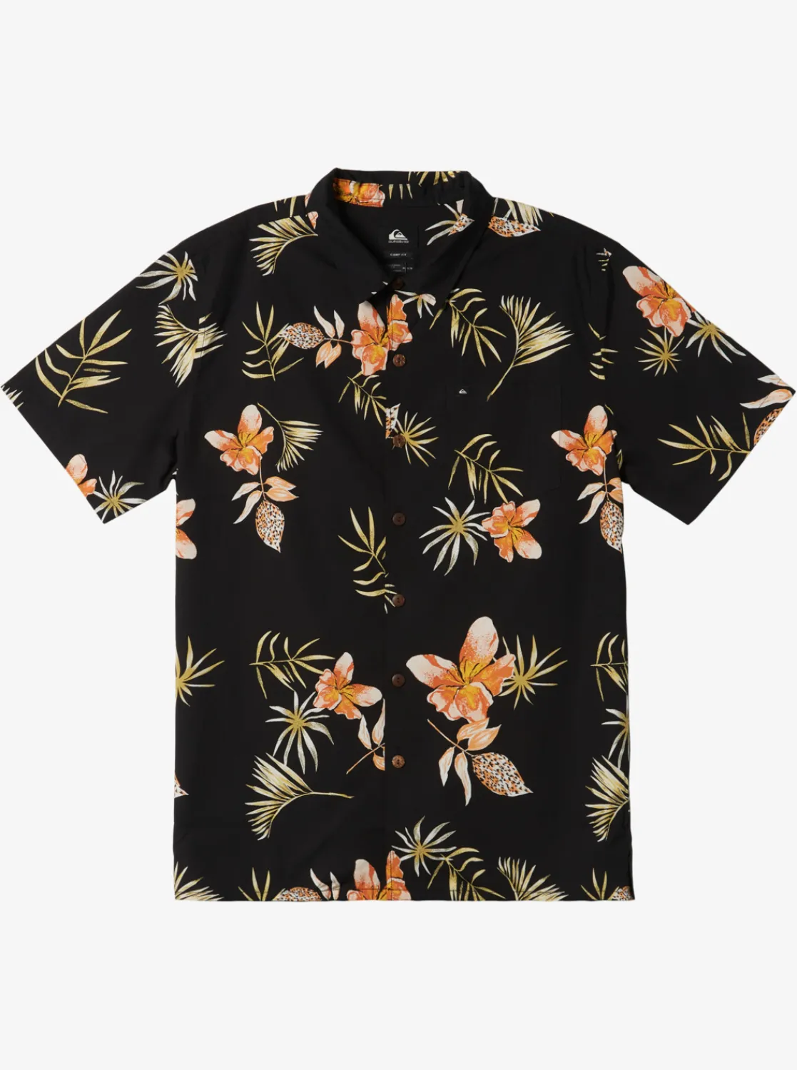 Quiksilver Tropical Floral Short Sleeve Woven Shirt Black Tropical Floral Ss Best