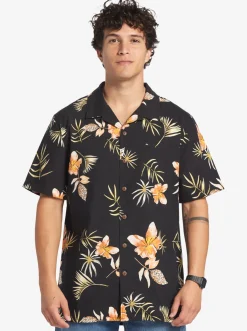 Quiksilver Tropical Floral Short Sleeve Woven Shirt Black Tropical Floral Ss Best