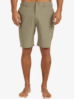 Quiksilver Union Heather Amphibian 20" Hybrid Shorts Kalamata Flash Sale