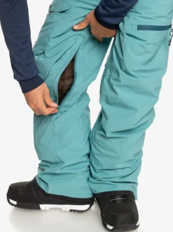 Quiksilver Utility Technical Snow Bib Pants Brittany Blue Cheap