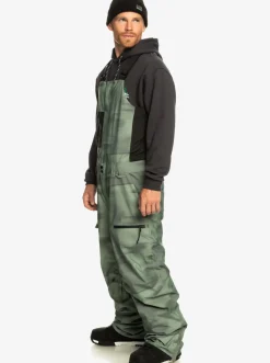 Quiksilver Utility Technical Snow Bib Pants Break Off Laurel Wreath Sale