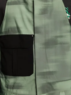 Quiksilver Utility Technical Snow Bib Pants Break Off Laurel Wreath Sale