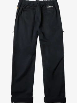 Quiksilver Waterman After Surf Elastic Waist Pants Black New