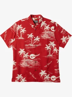 Quiksilver Waterman Ahi Holiday Woven Shirt Ahi Holiday Aura Orange Store