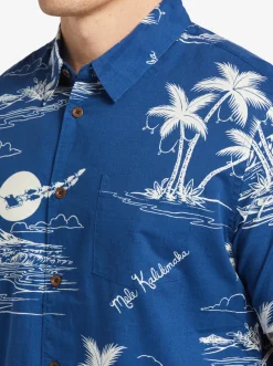 Quiksilver Waterman Ahi Holiday Woven Shirt Ahi Holiday Estate Blue Shop