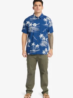 Quiksilver Waterman Ahi Holiday Woven Shirt Ahi Holiday Estate Blue Shop