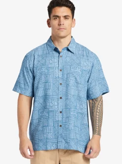 Quiksilver Waterman Amazed Palm Woven Shirt Seaport Amazed Palm Cheap