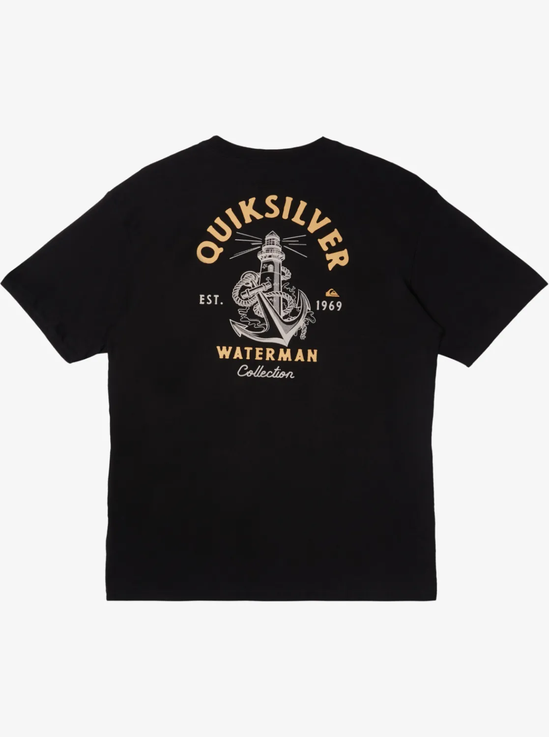 Quiksilver Waterman Anchors Away Qt-Shirt Black Flash Sale