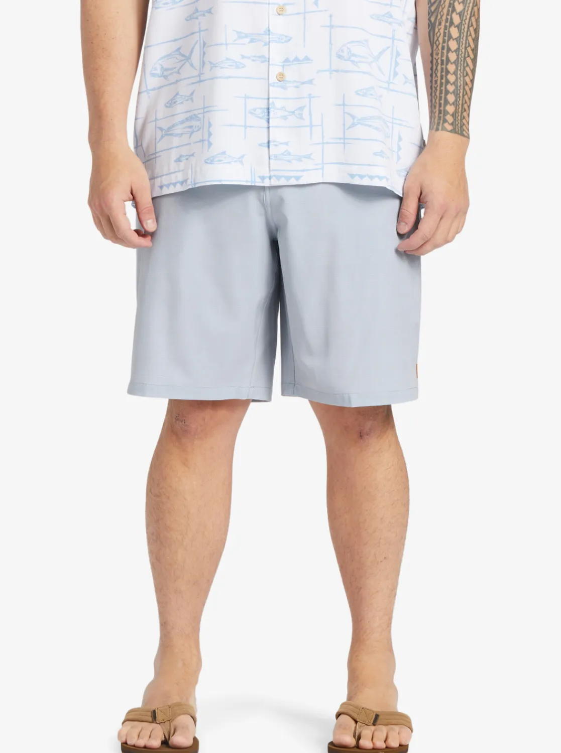 Quiksilver Waterman Backwater 20" Amphibian Boardshorts Sharkskin Best Sale