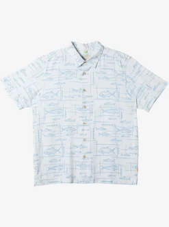 Quiksilver Waterman Bento Woven Shirt Bento White Flash Sale