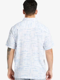 Quiksilver Waterman Bento Woven Shirt Bento White Flash Sale