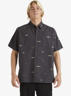 Quiksilver Waterman Big Pond Woven Shirt Big Pond Tarmac Flash Sale