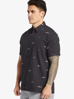 Quiksilver Waterman Big Pond Woven Shirt Big Pond Tarmac Flash Sale