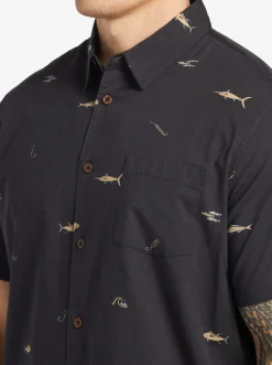 Quiksilver Waterman Big Pond Woven Shirt Big Pond Tarmac Flash Sale