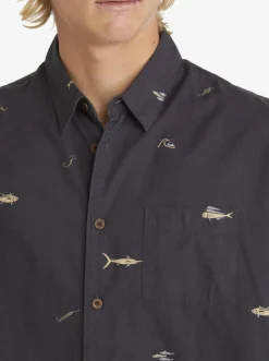 Quiksilver Waterman Big Pond Woven Shirt Big Pond Tarmac Flash Sale