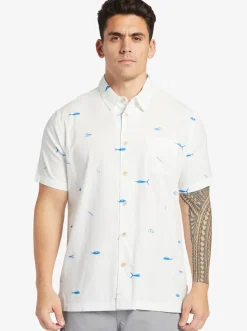 Quiksilver Waterman Big Pond Woven Shirt Big Pond White Outlet