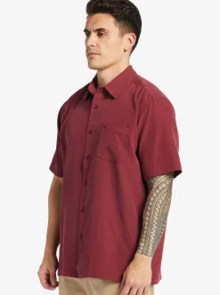 Quiksilver Waterman Centinela Premium Anti-Wrinkle Shirt Ruby Wine Centinela 4 Cheap