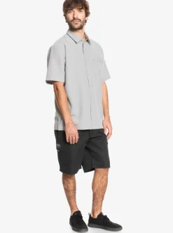 Quiksilver Waterman Centinela Premium Anti-Wrinkle Shirt Flint Gray Centinella Flash Sale