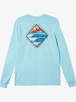 Quiksilver Waterman Cross Chop Long Sleeve Q T-Shirt Gulf Stream Hot