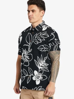 Quiksilver Waterman Cruise Town Woven Shirt Black Cruise Town Clearance