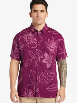 Quiksilver Waterman Cruise Town Woven Shirt Magenta Cruise Town New