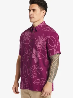 Quiksilver Waterman Cruise Town Woven Shirt Magenta Cruise Town New