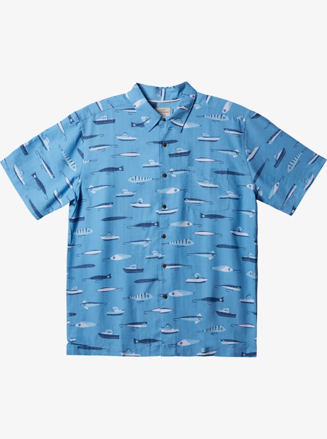 Quiksilver Waterman Drag Week Technical Short Sleeve Shirt Dusk Blue Drag Week W Cheap