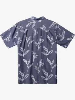 Quiksilver Waterman Ginger Stalks Short Sleeve Shirt Medieval Blue Ginger Stalks Cheap