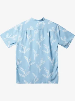 Quiksilver Waterman Ginger Stalks Short Sleeve Shirt Dusk Blue Ginger Stalks Discount