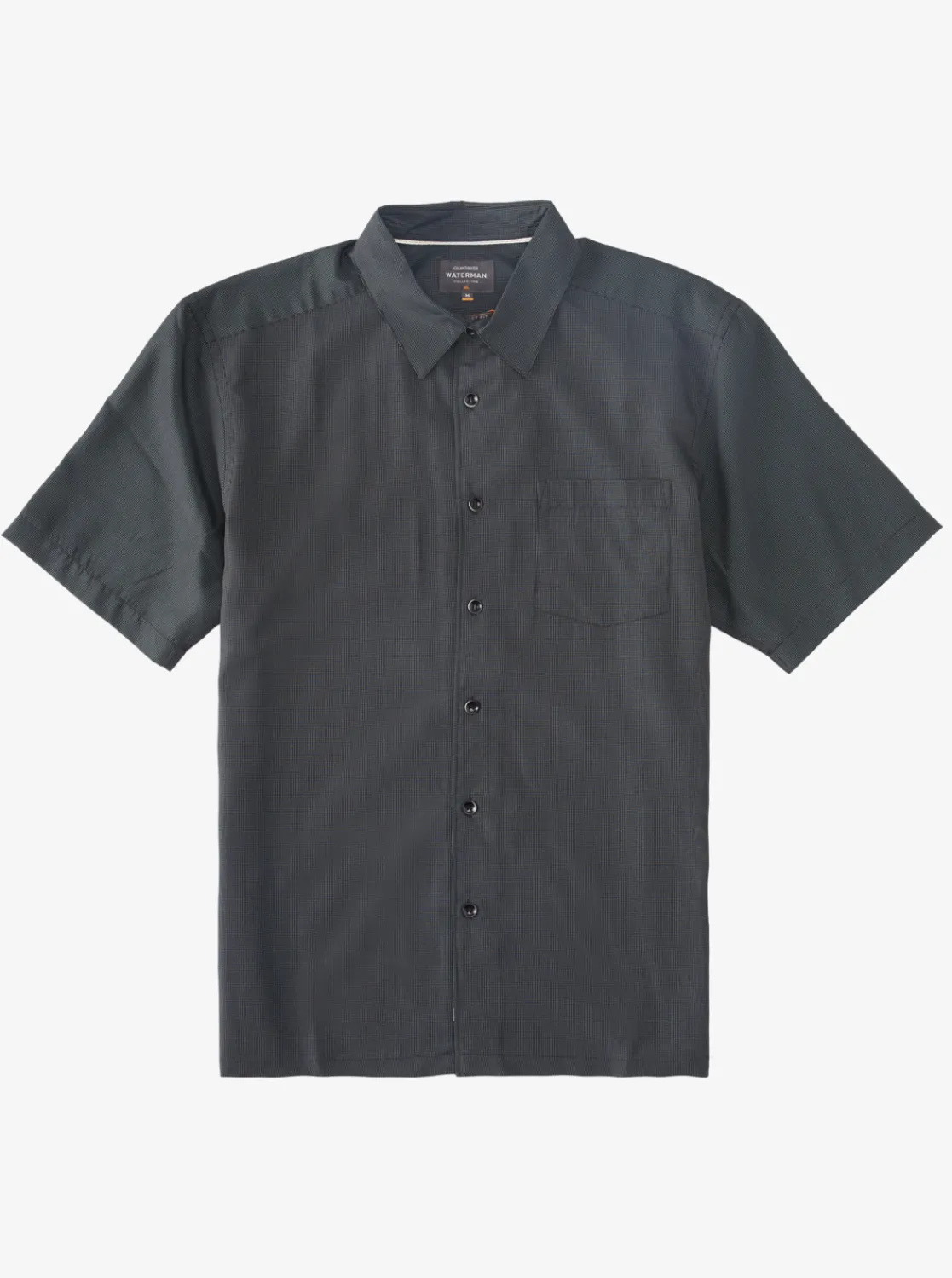 Quiksilver Waterman Kings Cliff Short Sleeve Shirt Black Kings Cliff Store