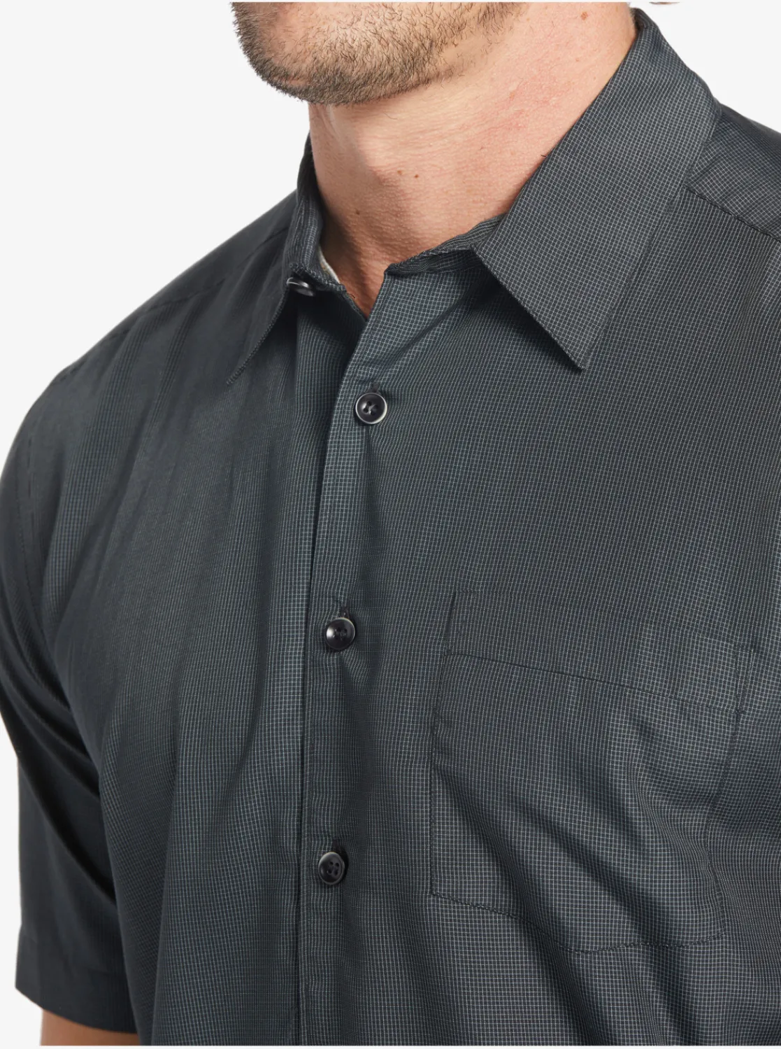 Quiksilver Waterman Kings Cliff Short Sleeve Shirt Black Kings Cliff Store