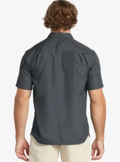 Quiksilver Waterman Kings Cliff Short Sleeve Shirt Black Kings Cliff Store