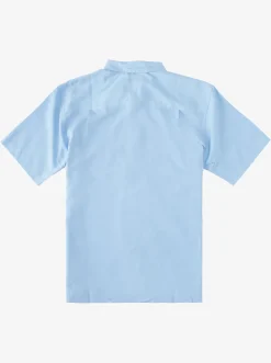 Quiksilver Waterman Kings Cliff Short Sleeve Shirt Dusk Blue Kings Cliff Sale