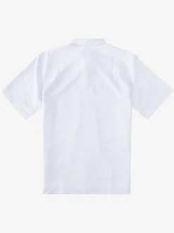 Quiksilver Waterman Kings Cliff Short Sleeve Shirt White Kings Cliff Shop
