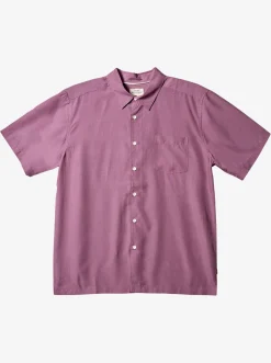 Quiksilver Waterman Kings Cliff Short Sleeve Shirt Mellow Mauve Kingscliff Fashion