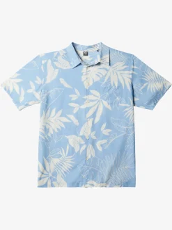 Quiksilver Waterman Last Island Short Sleeve Shirt Dusk Blue Last Island Best