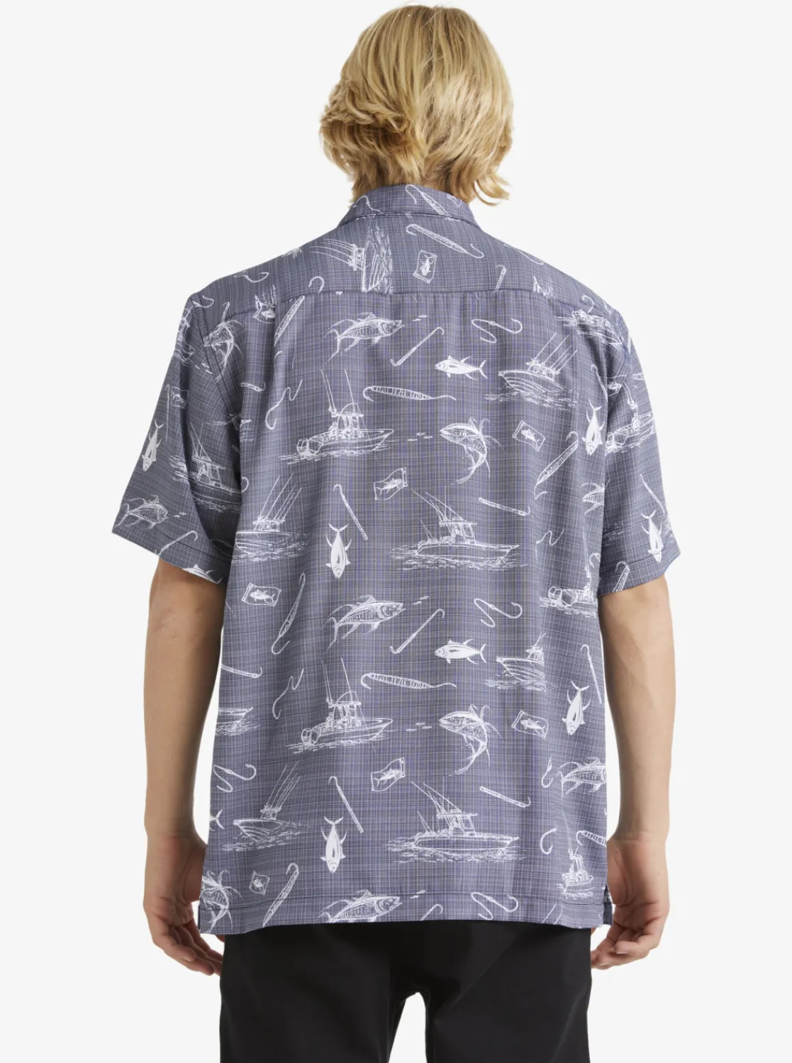 Quiksilver Waterman Line Spinner Short Sleeve Shirt Medieval Blue Line Spinner Sale